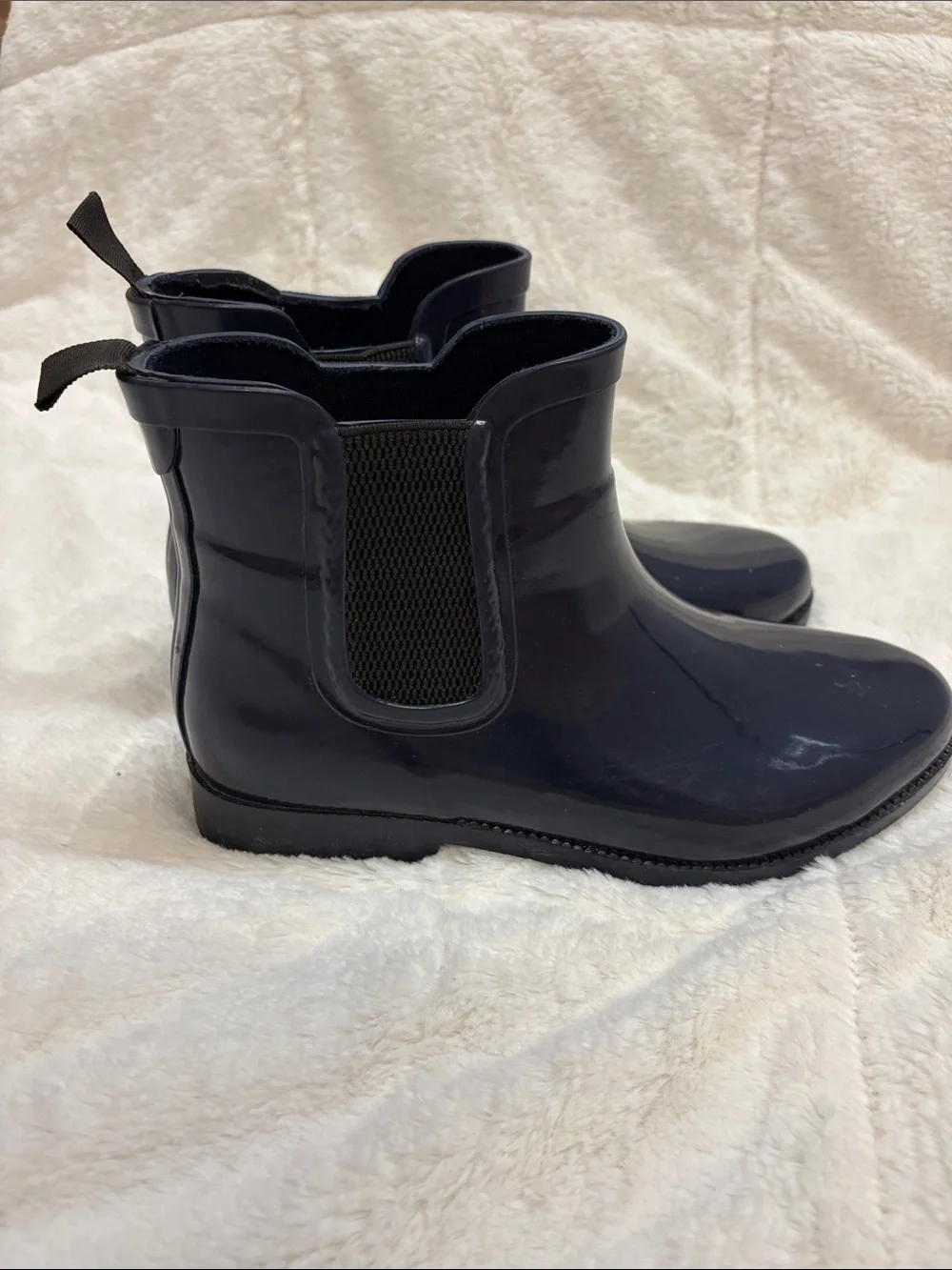 Electric Karma Navy Rain/Garden Boots Ankle Booties - Size 8